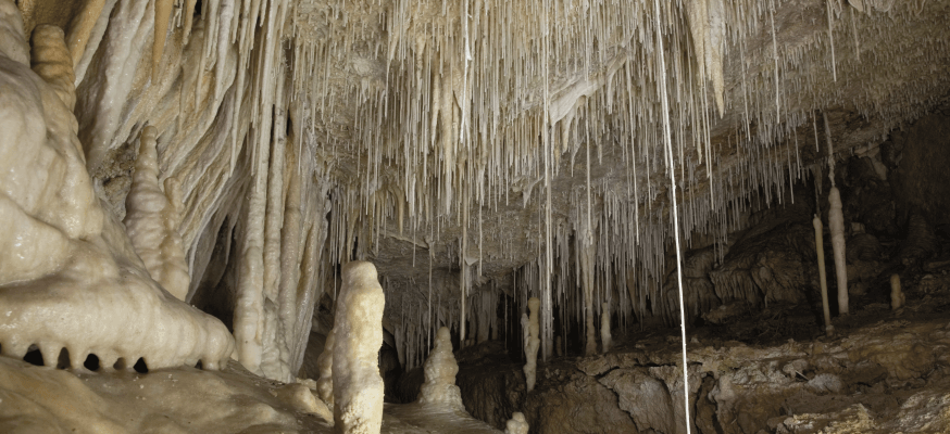 Tropfsteine und Stalagmiten