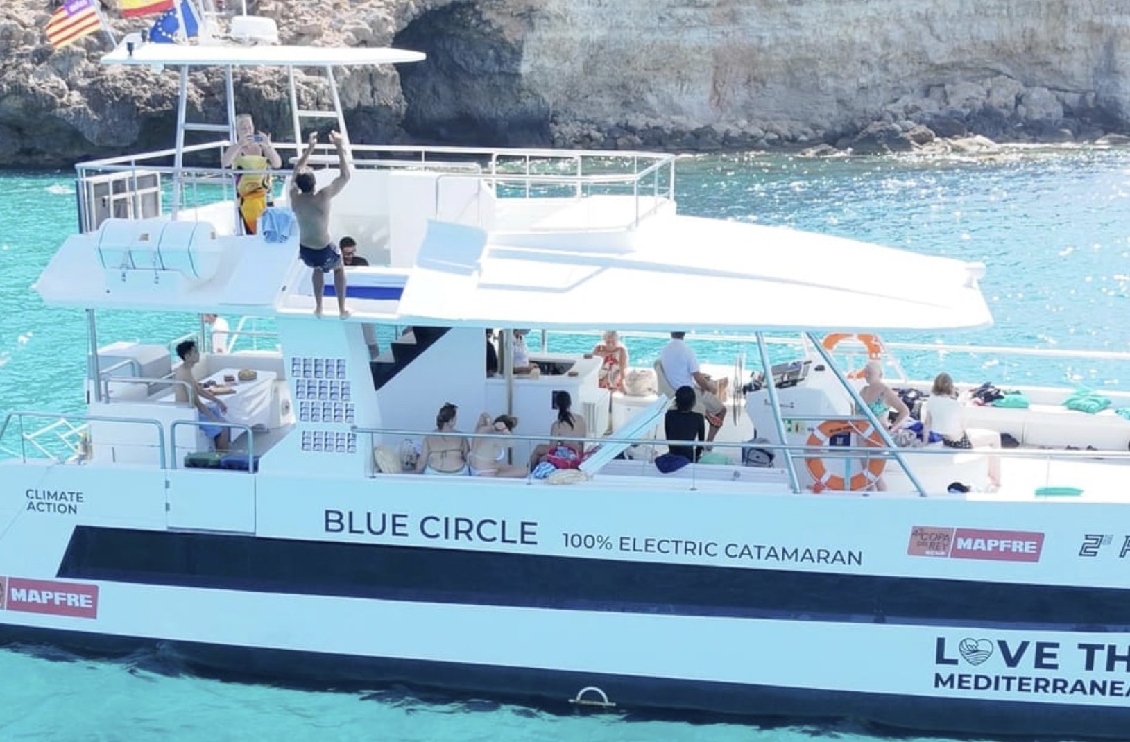 Ansicht auf den Katamaran