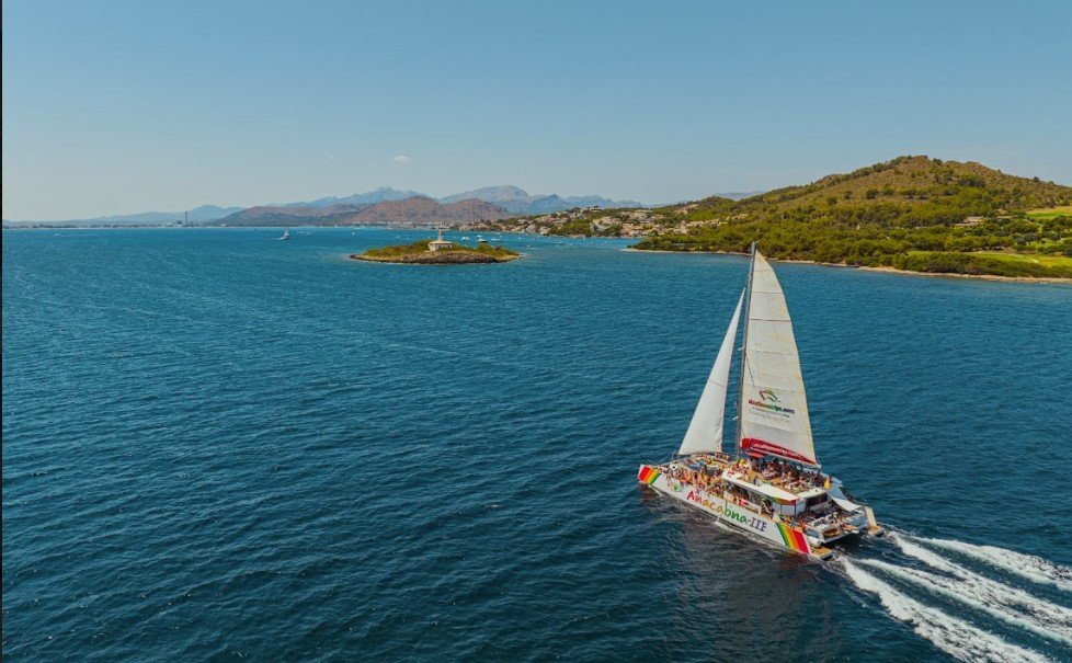 Sonnenuntergang Katamarantour auf Mallorca