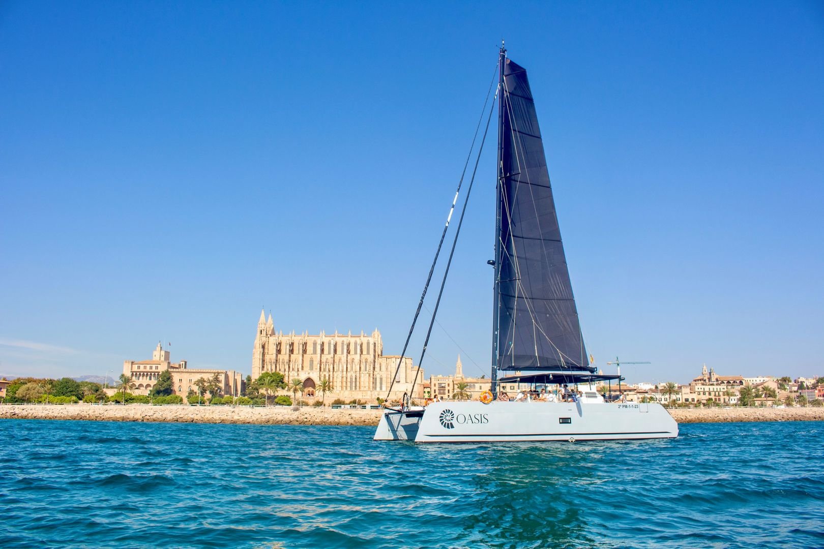 Katamaran in der Bucht von Palma