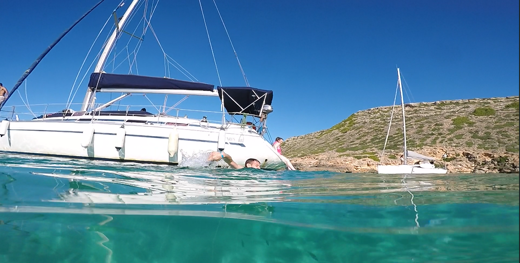 Segelboot in Bucht palma