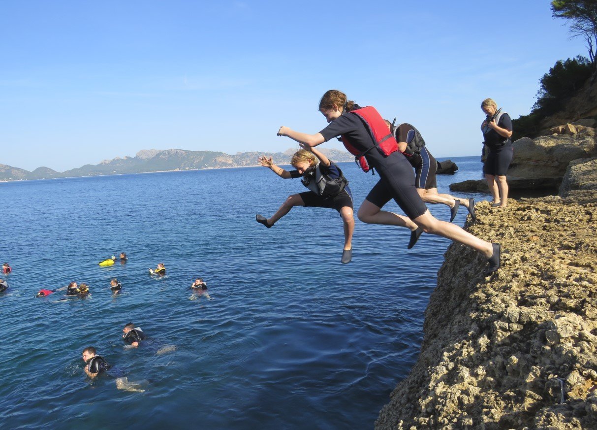 Springen in einer Gruppe