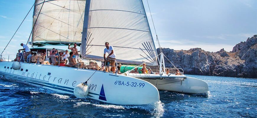 ruta en el catamaran