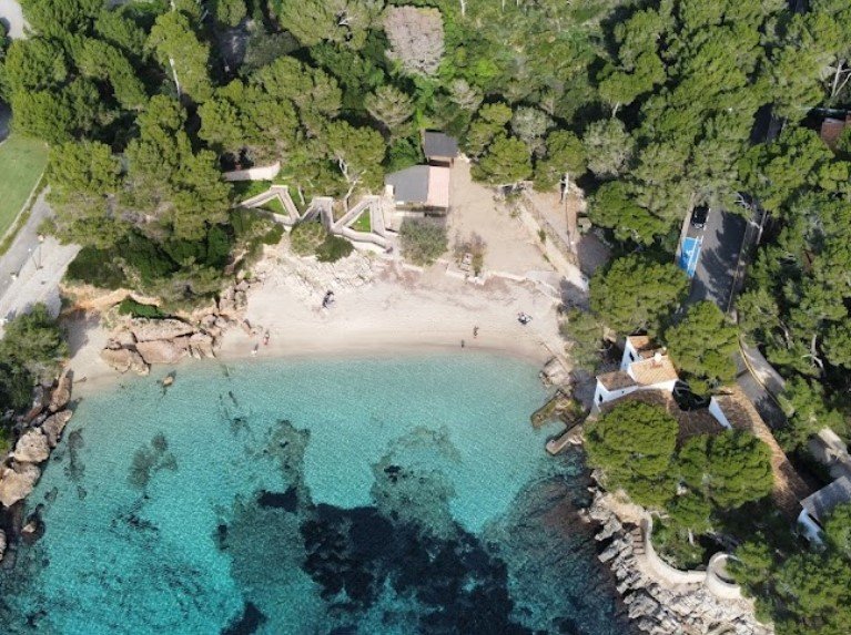 vista aérea de cala molto