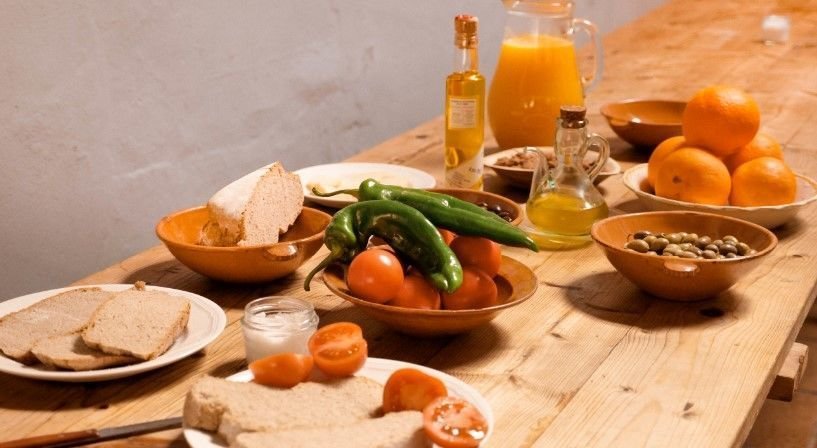 comida en la ruta en coche