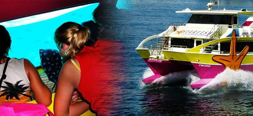 barco con visión submarina