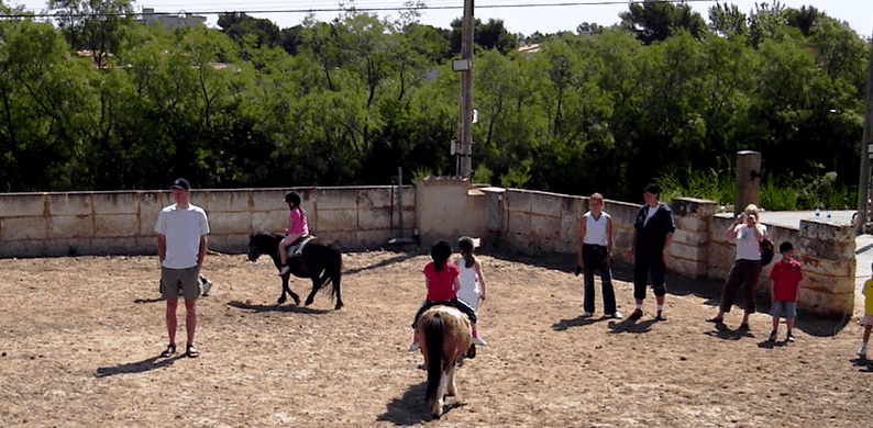 Paseo en pony para niños