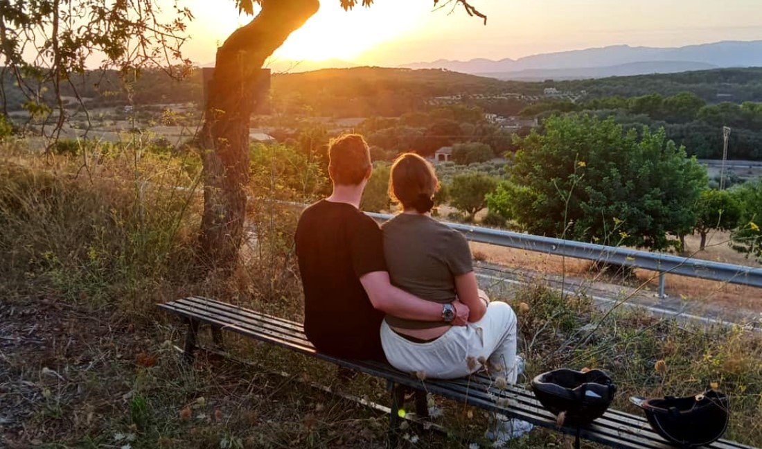 atardecer en la ruta a caballo