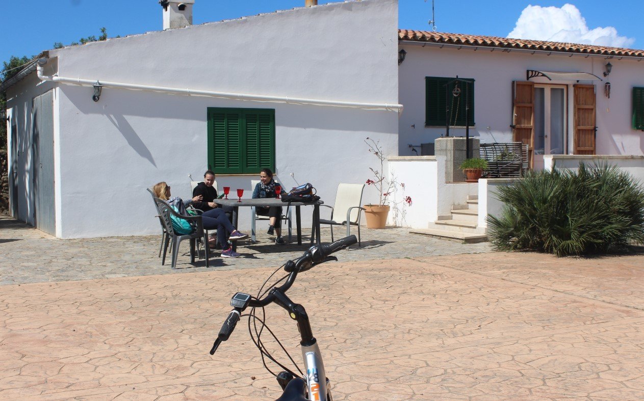 stop along the bike tour route