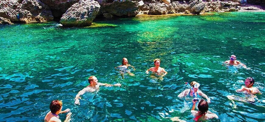 swimming stop on the trip