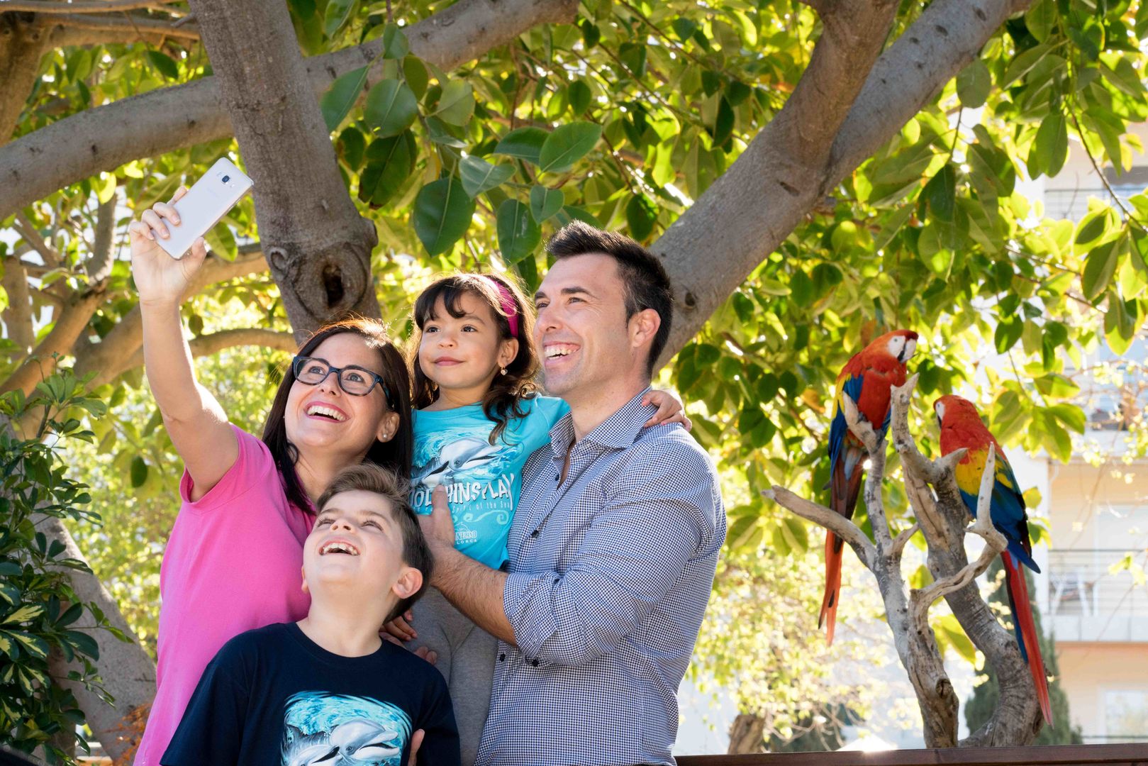 happy family in marineland