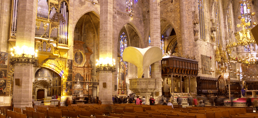 interior of the cathedral of Palma de Mallorca
