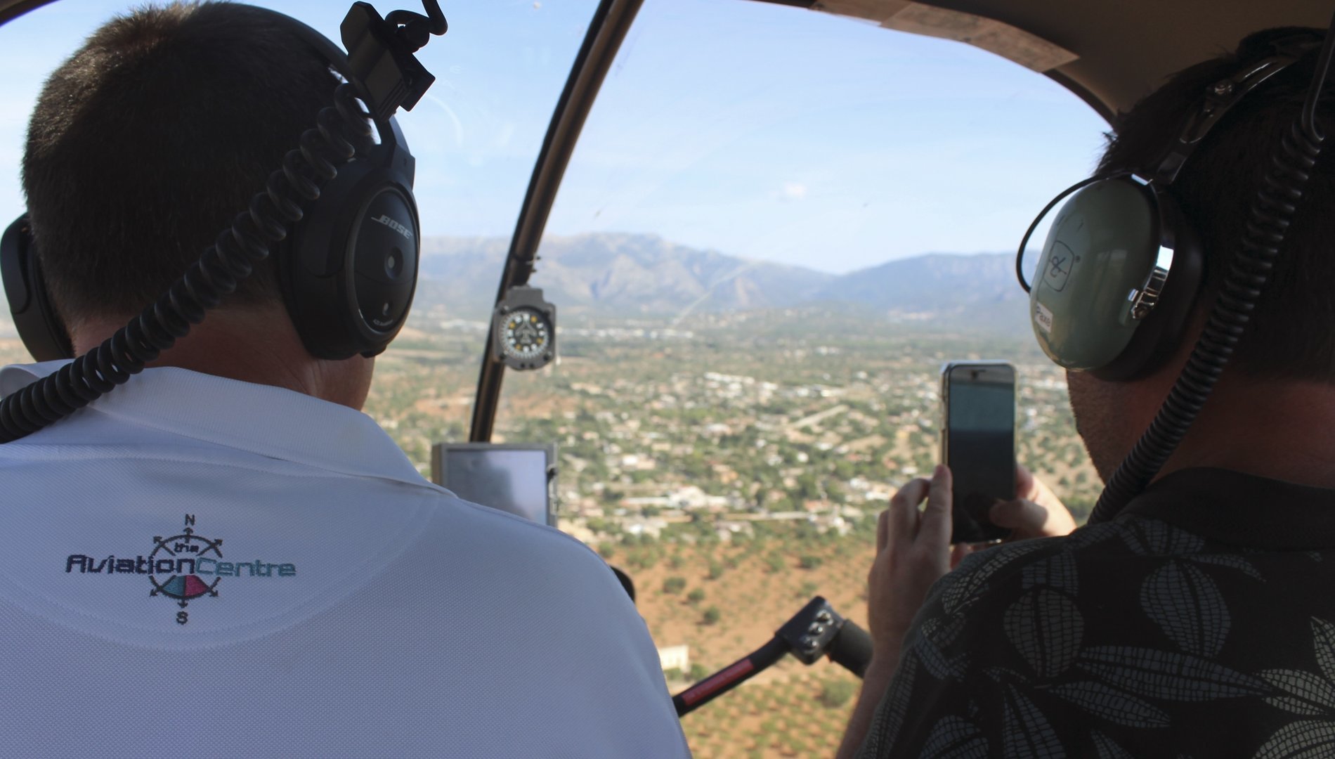 Sierra de Tramontana from helicopter