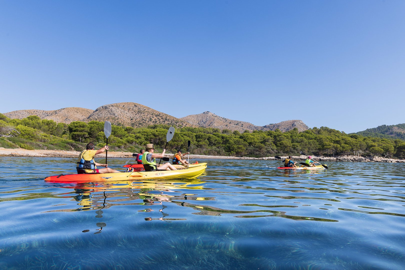 one of the stops on the Kayak Tour in Alcudia Bay