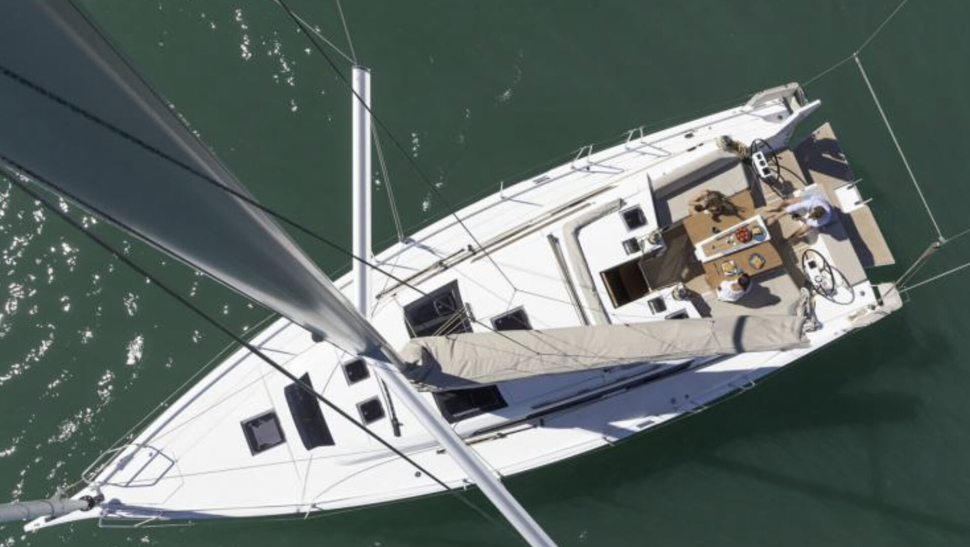 sailboat from above