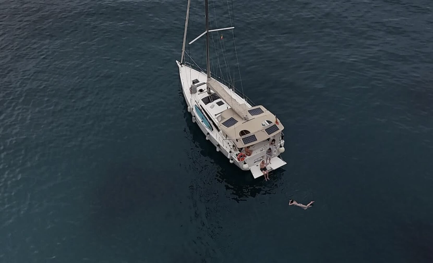 sailing at the sea