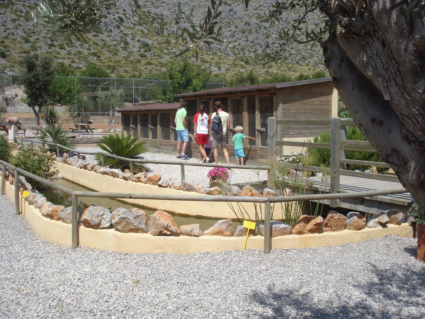 Family enjoying walk in the Rancho