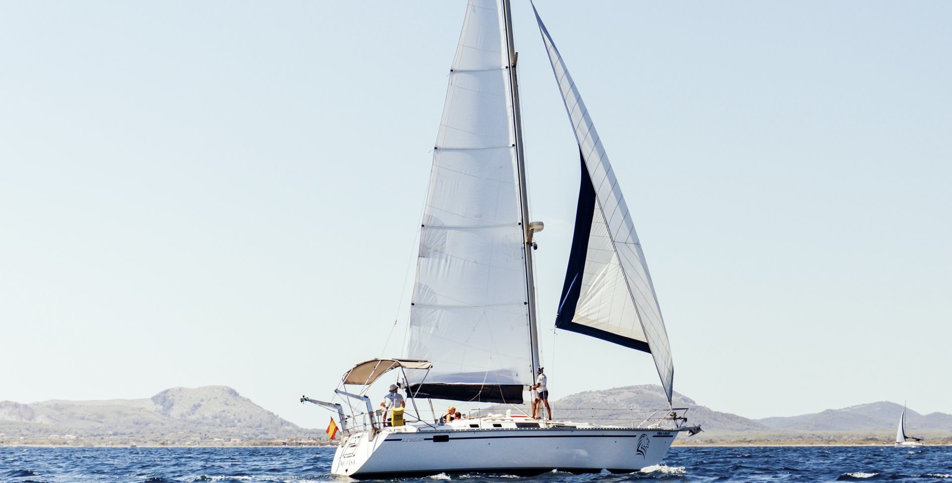 swimming stop during sunset boat trip