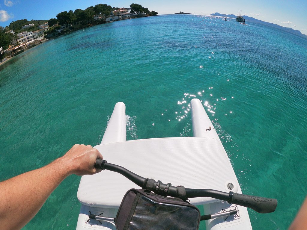 touring on a water bike